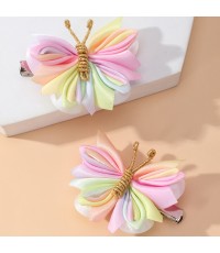 2-piece Girls Sweet Butterfly Styled Hair Clips Set